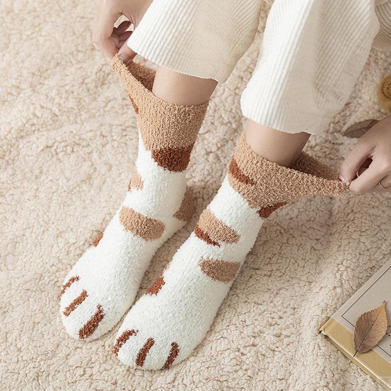 Cat Paw Fleece Socks