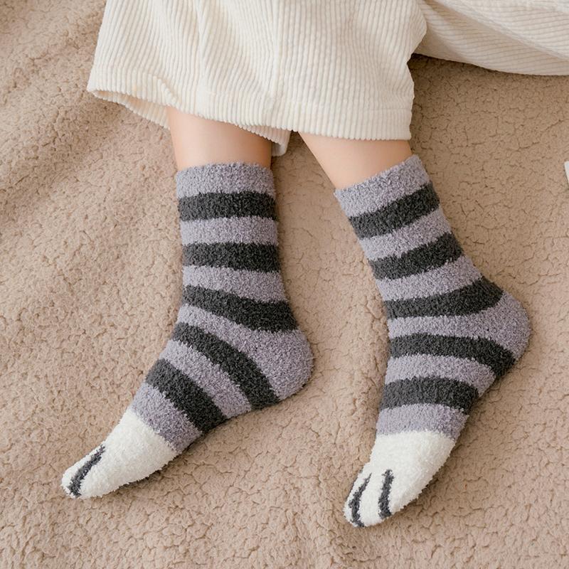 Cat Paw Fleece Socks