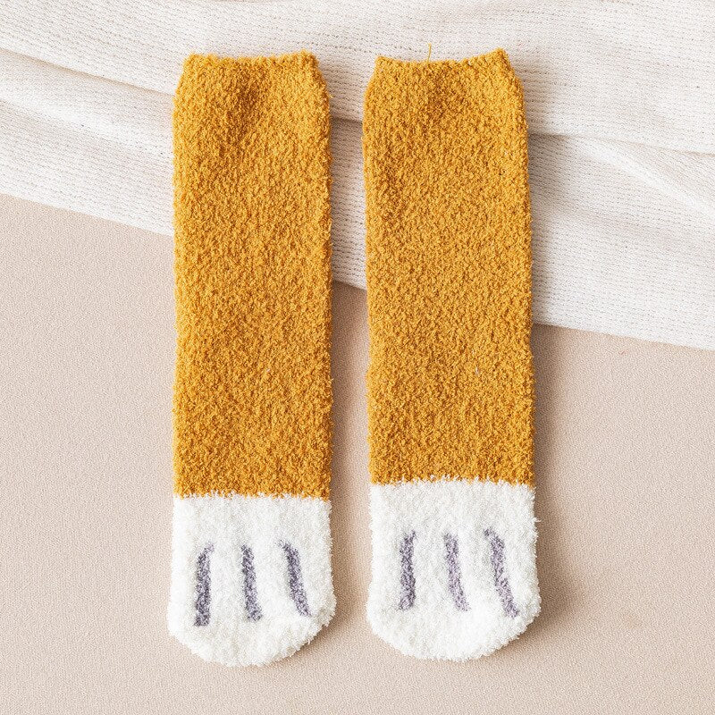 Cat Paw Fleece Socks