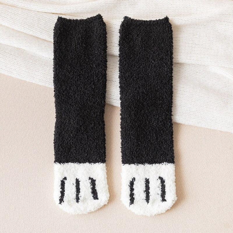 Cat Paw Fleece Socks