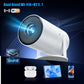Salange P300 Mini Portable Projector - 4K 8K Video Decoding, 720P HD, Android 11, Wi-Fi, BT 5.1